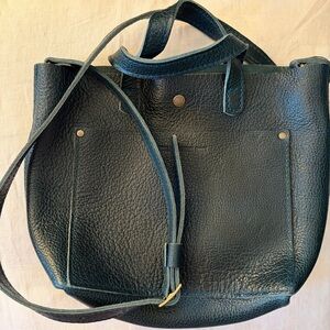 Portland Leather Good dark green Tote Bag